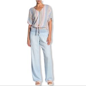 Cloth & Stone Smocked Wide Leg Pants Sun Wash XL